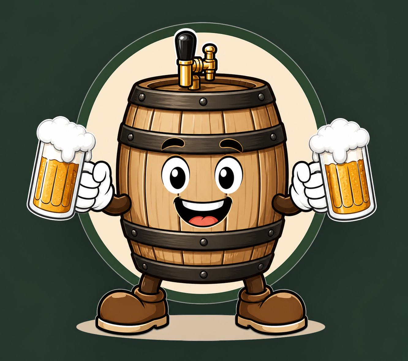Bierfass Maskottchen